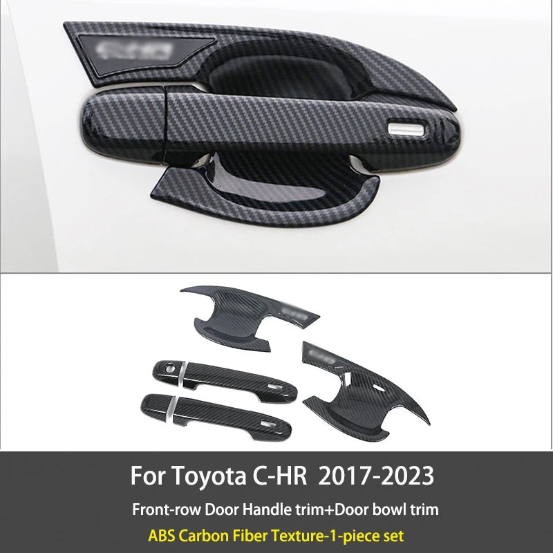 For Toyota C-HR AX10 CHR 2017-2023 Carbon Fiber Texture Window Switch Lift Panel Air Outlet Protective Cover Interior Accessorie