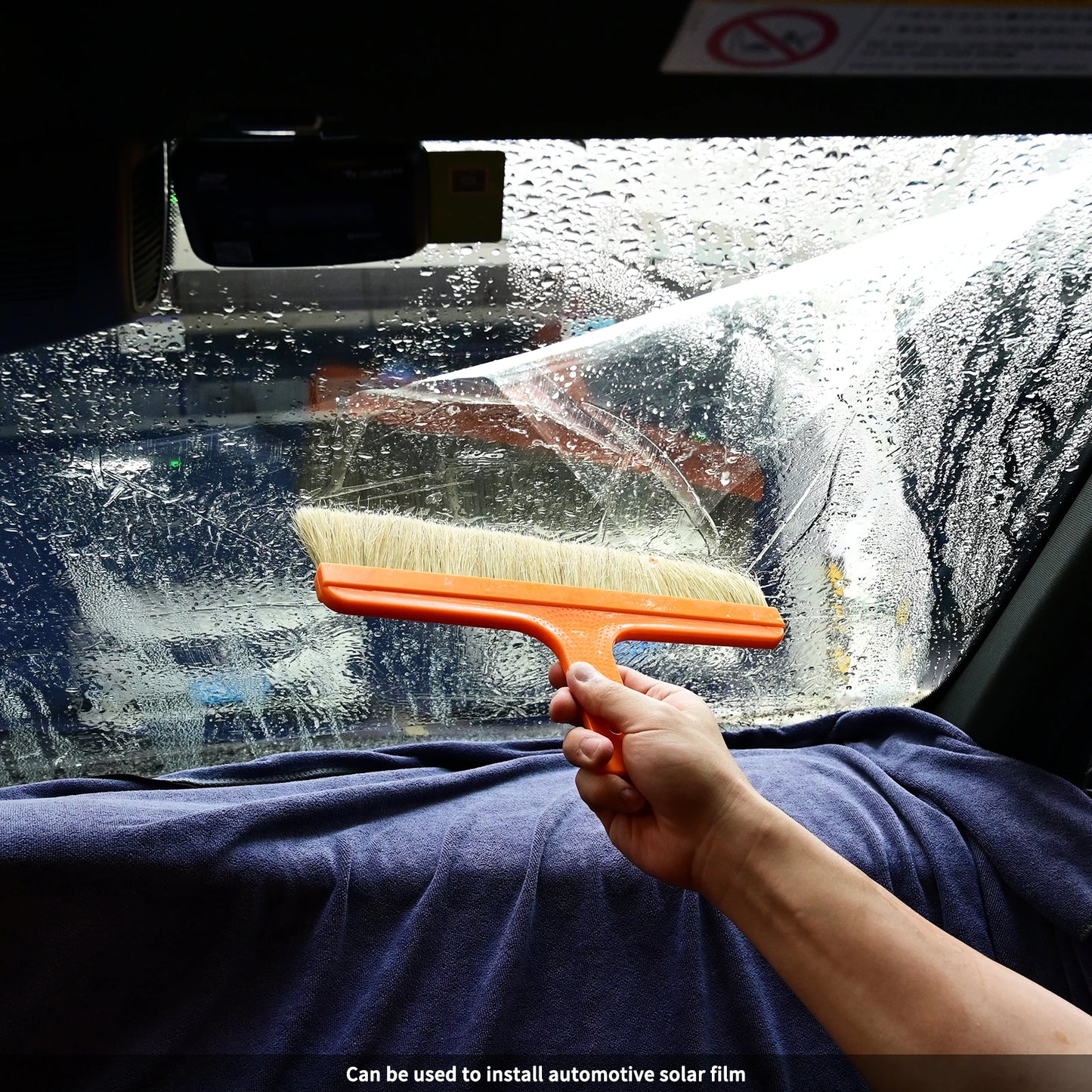 EHDIS Windshield Car Film Tinting Installation Bristle Car Cleaning Brush Car Tools Brush Multifunctional Soft Bristled Brush