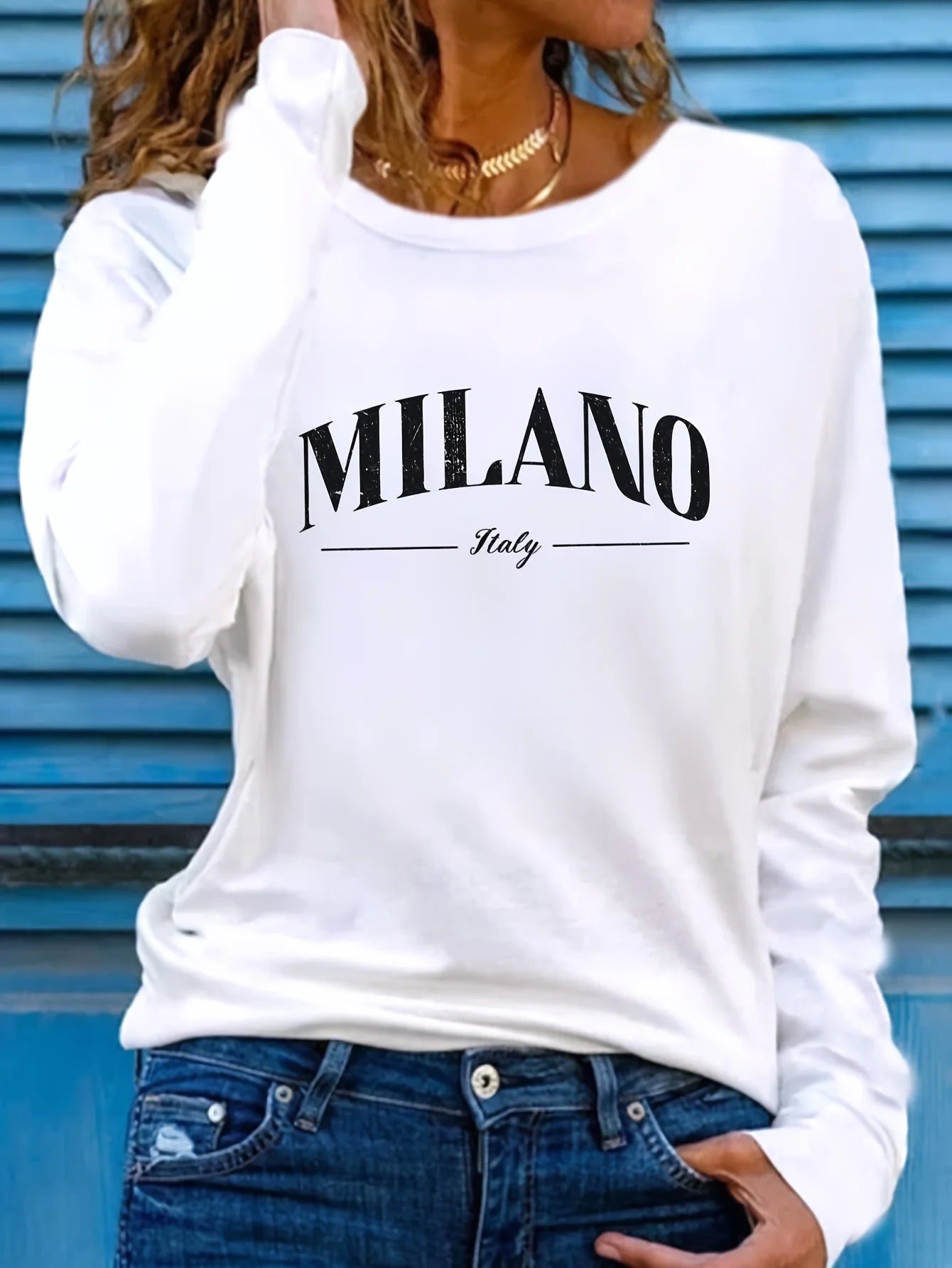 Women's 100% Cotton Slim Long Sleeve T-Shirt – White Basic Tee, Thin Casual Top
