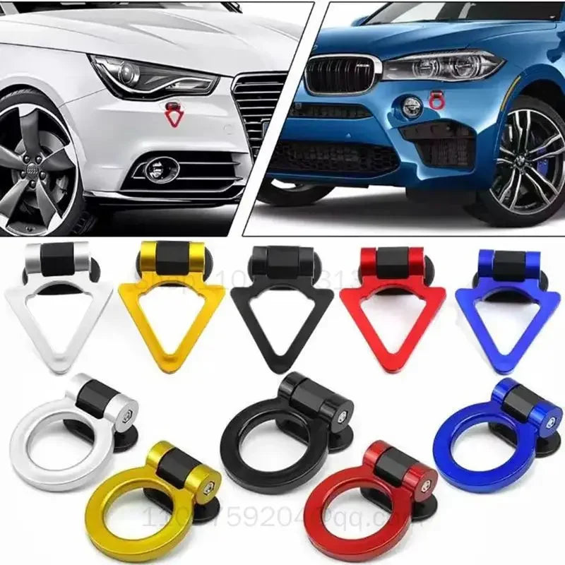 2 Car Style Trailer Hooks Designs，Decorative Car Sticker,Front Rear Trailer,Racing Ring Simulation,Vehicle Trailer Hook