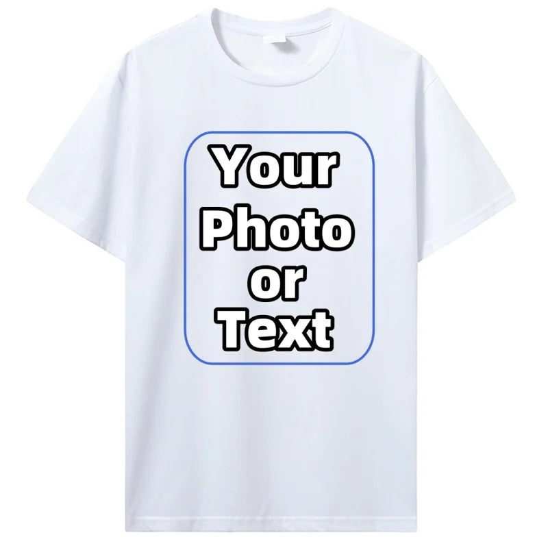 Custom T Shirt Make Your Design Logo Text Cotton Tshirt Personalized Gift Customized Your Design T-shirt Diy Men Women Tees Tops