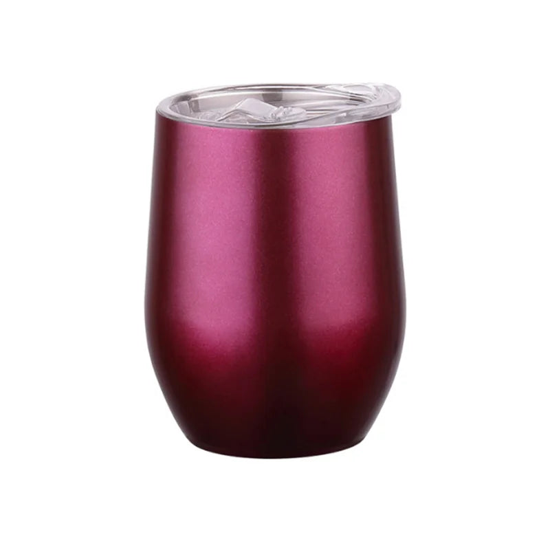 Personalized Your Text & Logo Wine Tumblers Stainless Steel Vacuum Insulated Travel Mug with Lid, Custom Birthday Gift