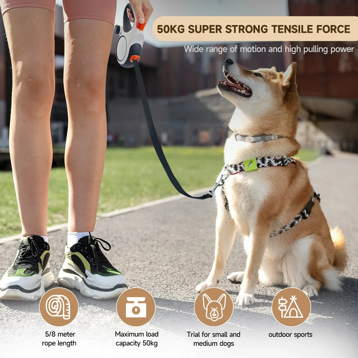 Retractable Dog Leash - 5m or 8m Tangle-Free Walking Lead - photo 6