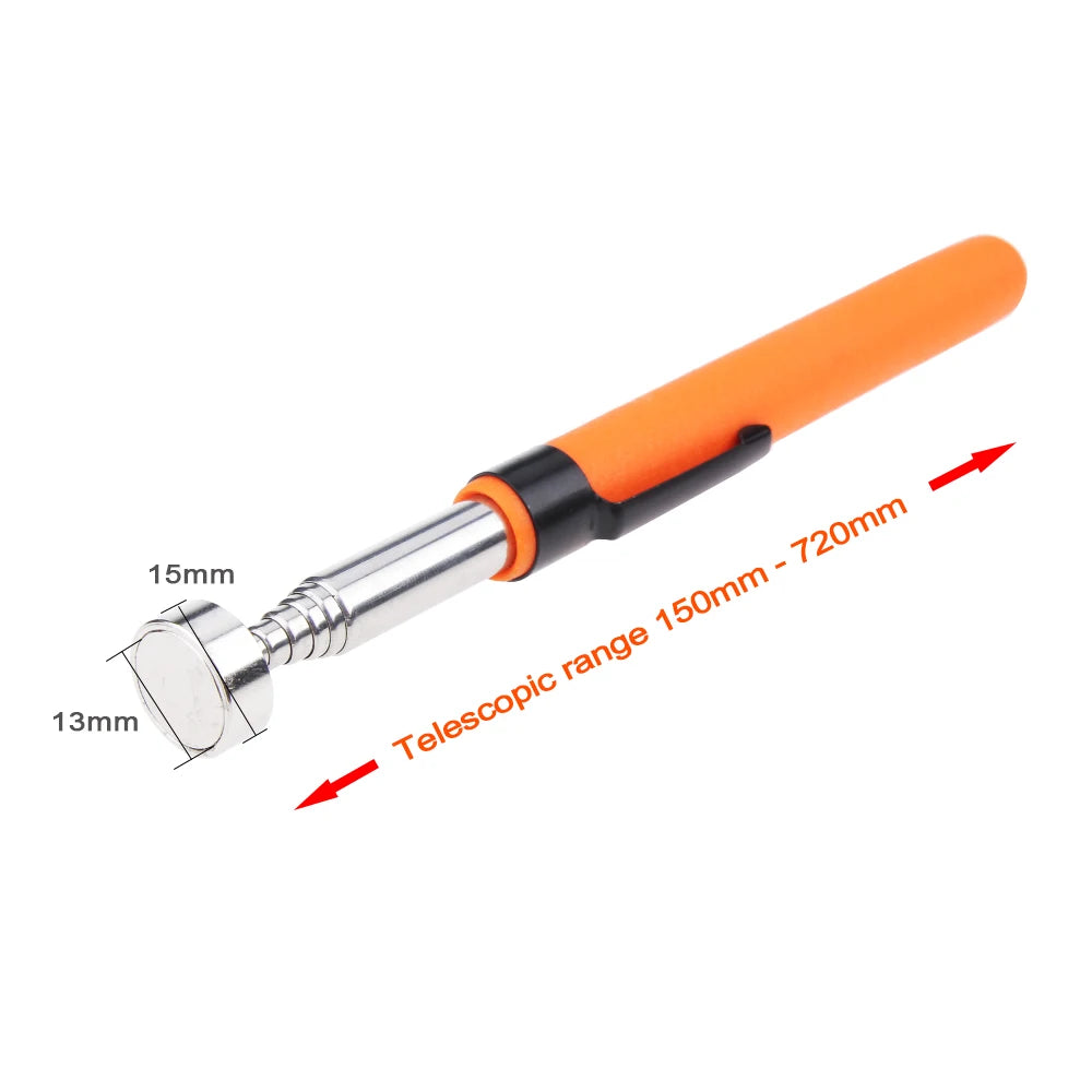 Telescopic Adjustable Magnetic Pick-Up Tools Magnetic Telescopic Magnet Grip Long Pen Telescopic Magnet Stick with LED Light