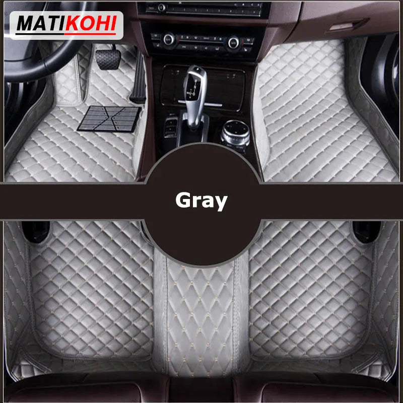 Custom-Fit Leather Car Floor Mats for Ford F-150 2009–2023 (Full Set)