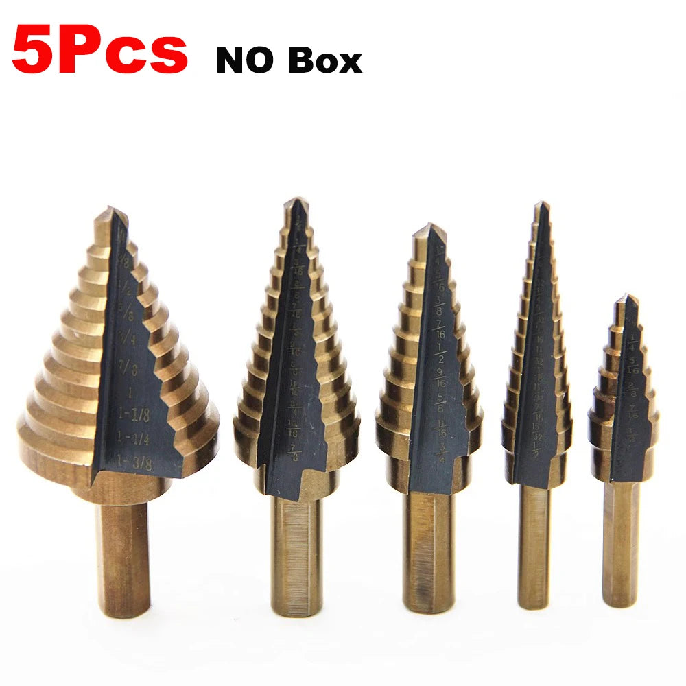 HSS Cobalt Step Drill Bit Set, 50 Sizes with Aluminium Case
