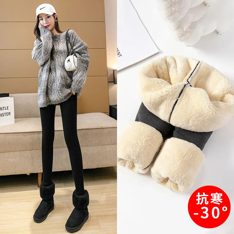 Women's Fleece Lined Leggings - Thick Winter Thermal Pants - photo 6