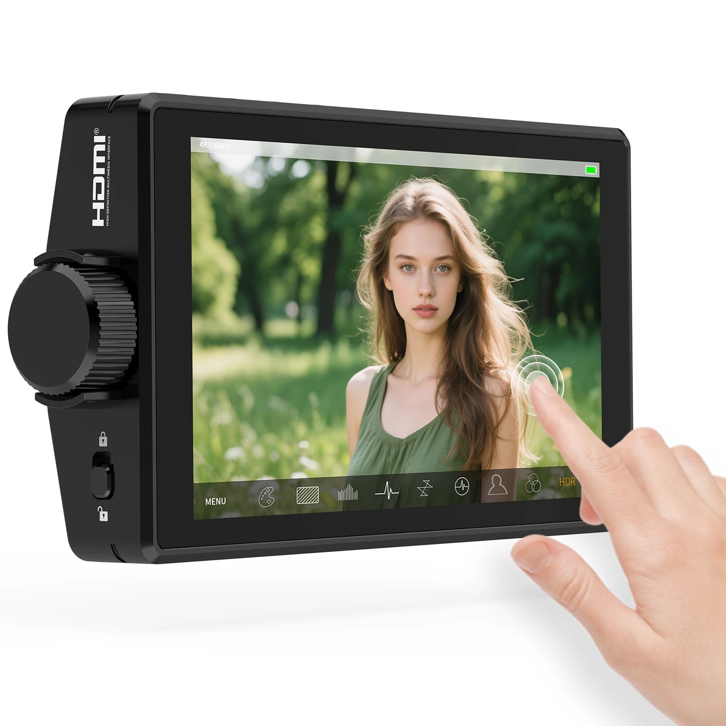 Desview A5 Camera Field Monitor, 5.5 Inch 1920x1080 4K HDMI Touch Screen Camera Monitor Full HD with 3D Lut for DSLR Camera