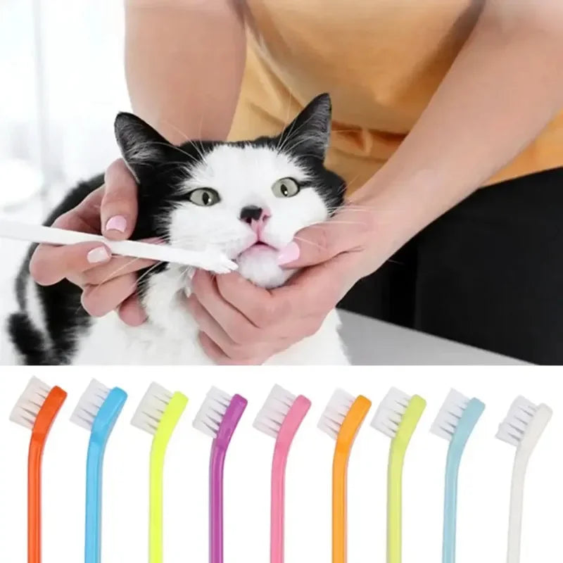 Pet Toothbrush with Tongue Cleaner - Dog & Cat Brush – photo 2