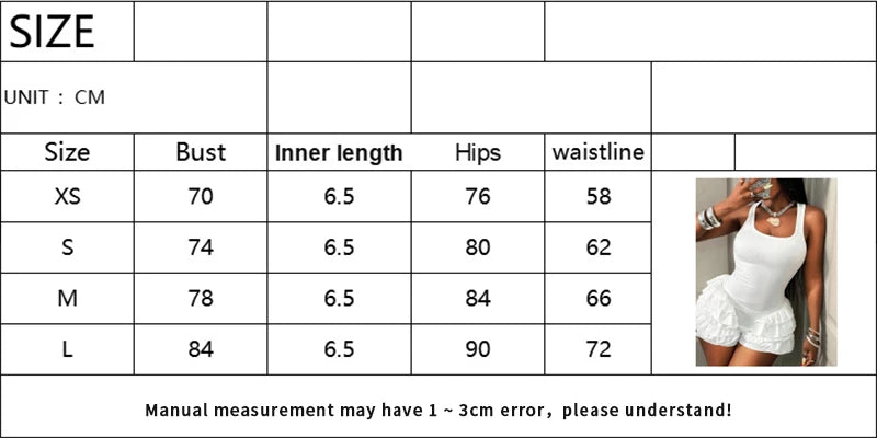 BKLD Cute Strap Playsuit Solid High Waist U Collar Sleeveless Ruffles Pleated Package Hip Jumpsuit Shorts Casual Sexy Streetwear