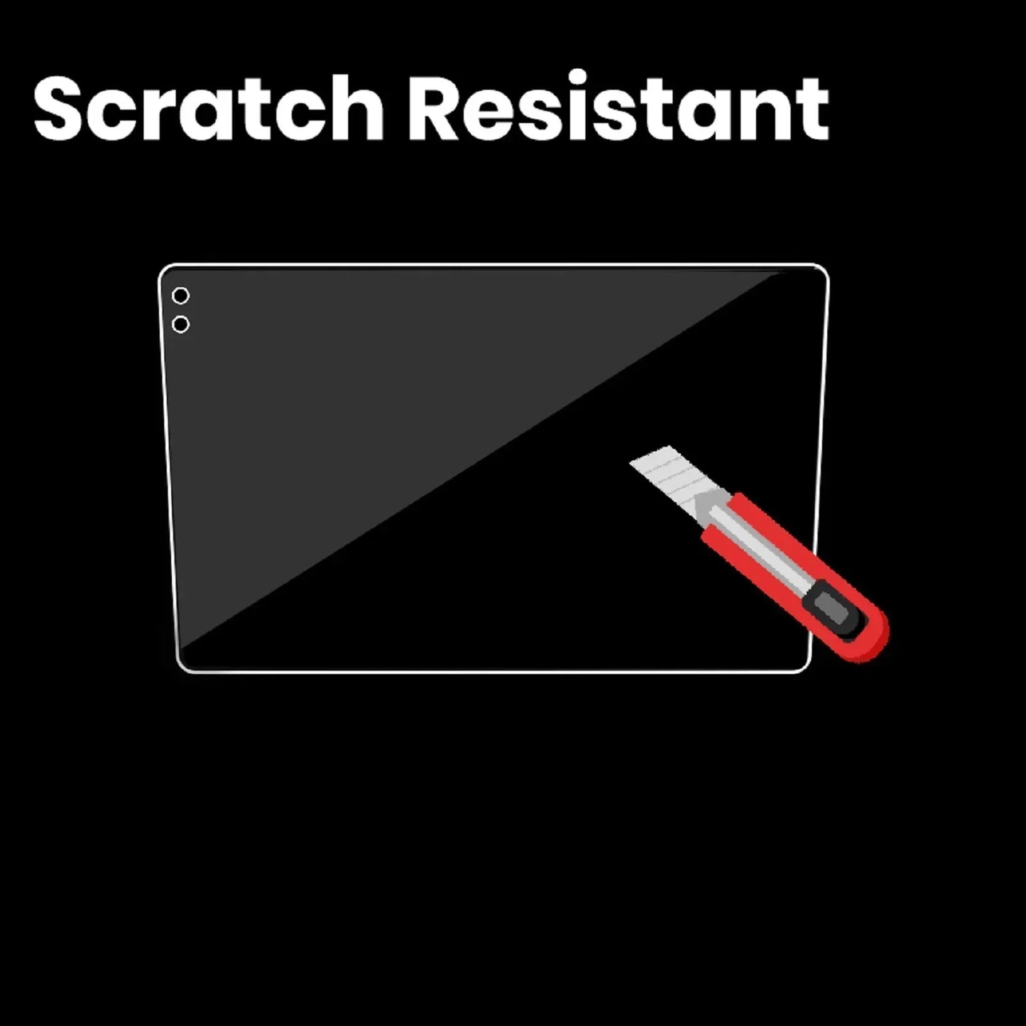 Tempered-Glass Screen Protector for 9" & 10" Car Stereo Touchscreens — HD, Anti-Scratch