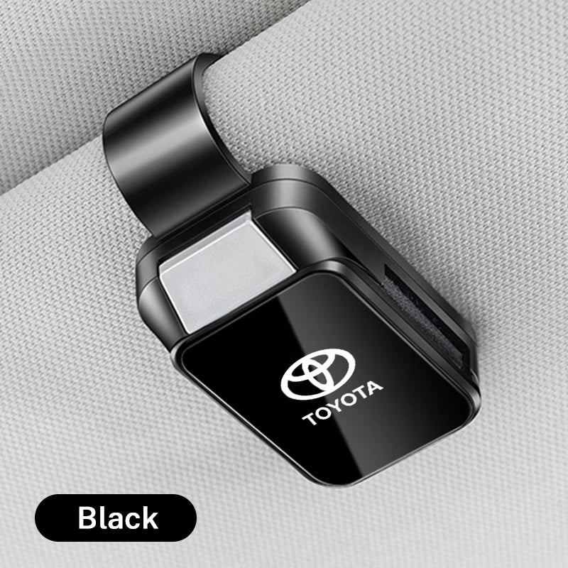 Car Sun Visor Glasses Clips Interior Eyeglasses Storage Holder Compact Storage For Toyota Corolla Hilux Avensis Auris Prado TRD