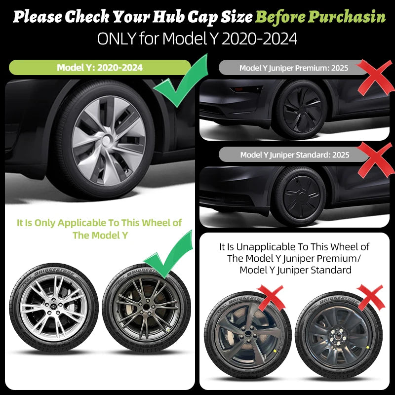 4pcs for Tesla Model Y2020-2024 19 inch Arachnid Web Hub Caps Car Hub Caps Full Rim Covers Replacement Wheel Cover Accessories