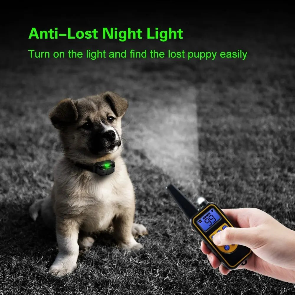 Electric Waterproof Dog Training Collar – Rechargeable Remote Anti-Bark Device | For 1, 2 or 3 Dogs