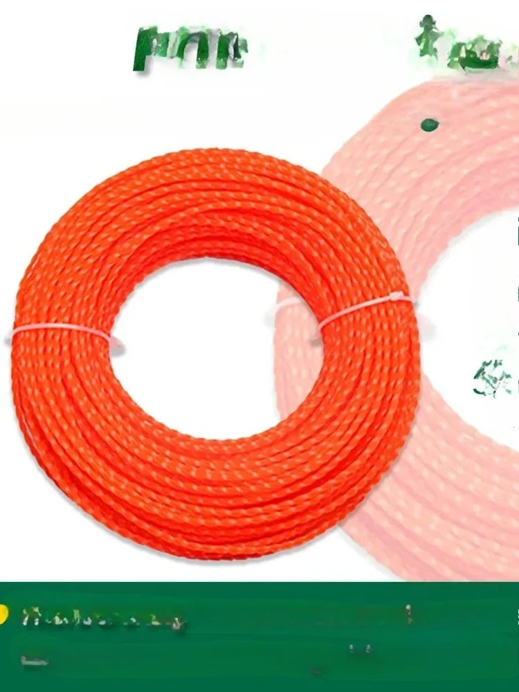 LUSQI 5m/10m/15m*2.4mm/2.7mm/3mm/3.5m/4mm Grass Trimmer Line Nylon Spiral Brush Cutter Rope Lawn Mower Head Accessory