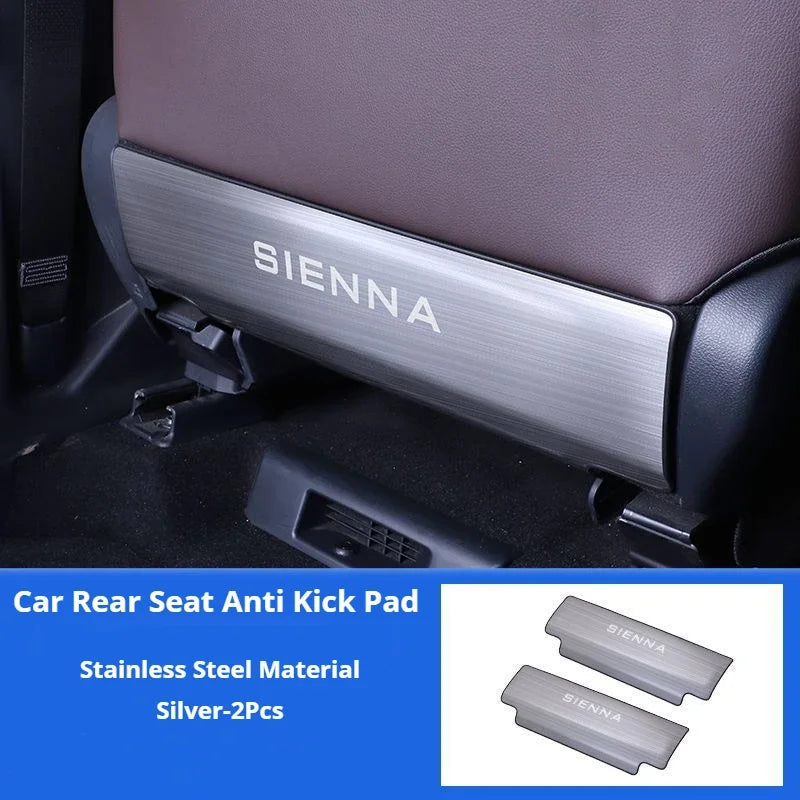 For Toyota Sienna XL40 4th 2021 2022 Refit Automotive Interior Rear Seat Anti-kick Cushion Car Front Door Anti-Kick Mat