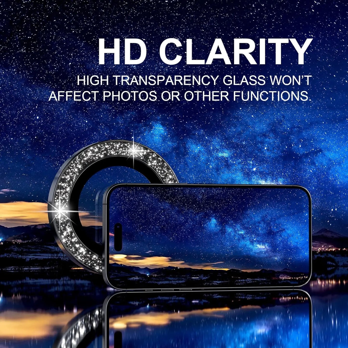 Bling Glitter Diamond Metal Frame Camera Protector For IPhone 17 Pro Max Air 17Pro Alloy Lens Tempered Glass Film Ring Cover Cap