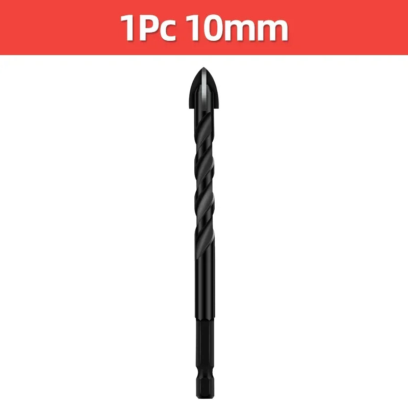 3 4 5 6 8 10 12mm Cross Hex Tile Drill Bit For Glass Concrete Ceramic Tile Hole Opener Tunsten Carbide Hard Alloy Bits Set Tools