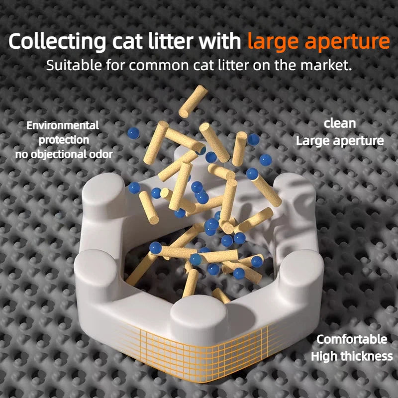 Non-Slip Cat Litter Mat — Double-Layer Waterproof Litter-Trapping Mat
