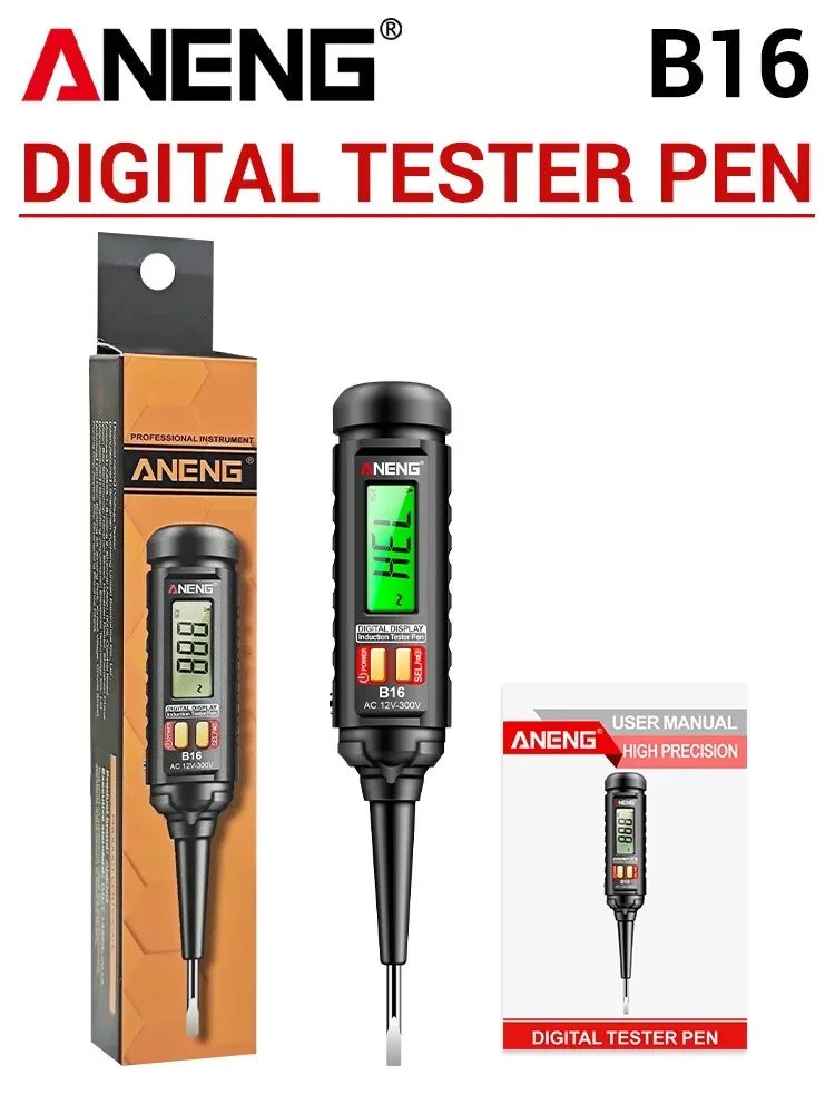 ANENG B16 Voltage Tester Pen 12V-300V Non-Contact Induction  Detector NCV Voltage Sensing Test Meter Breakpoint Finder Tool