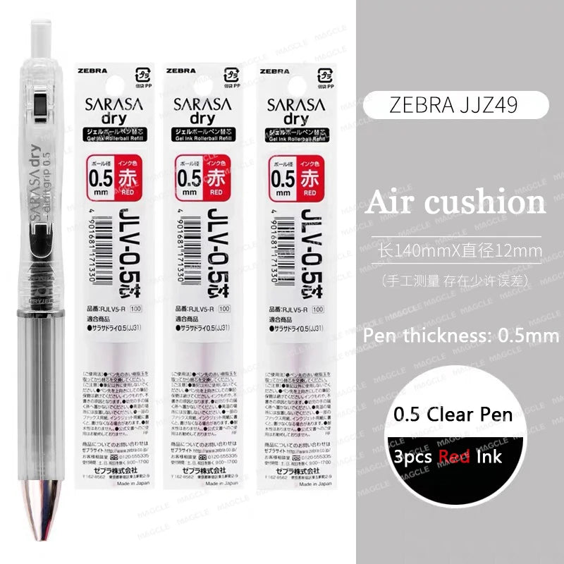 Zebra Japan SARASA Quick-Drying Neutral Pen JJZ49 0.4 Girfit Grip 0.5mm Signing Stylo Back to school aesthetic supplies statione