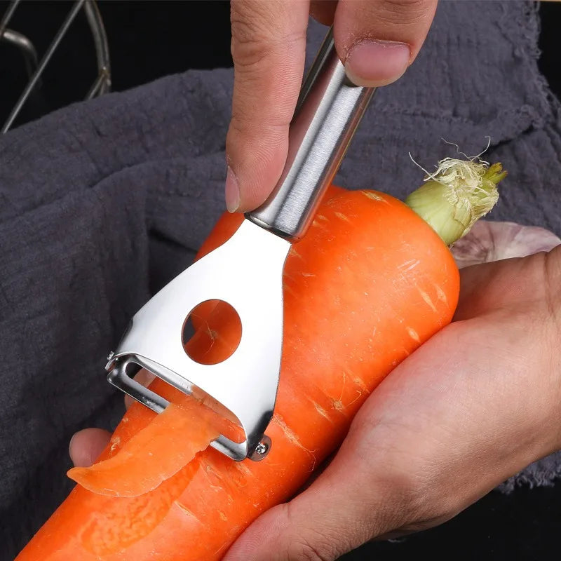 7.1 Inch Multi-Purpose Corn Stripper,Hole & Thickened Steel Design, for Quick, Neat Kernels, Dishwasher Safe, Comfortable Handle
