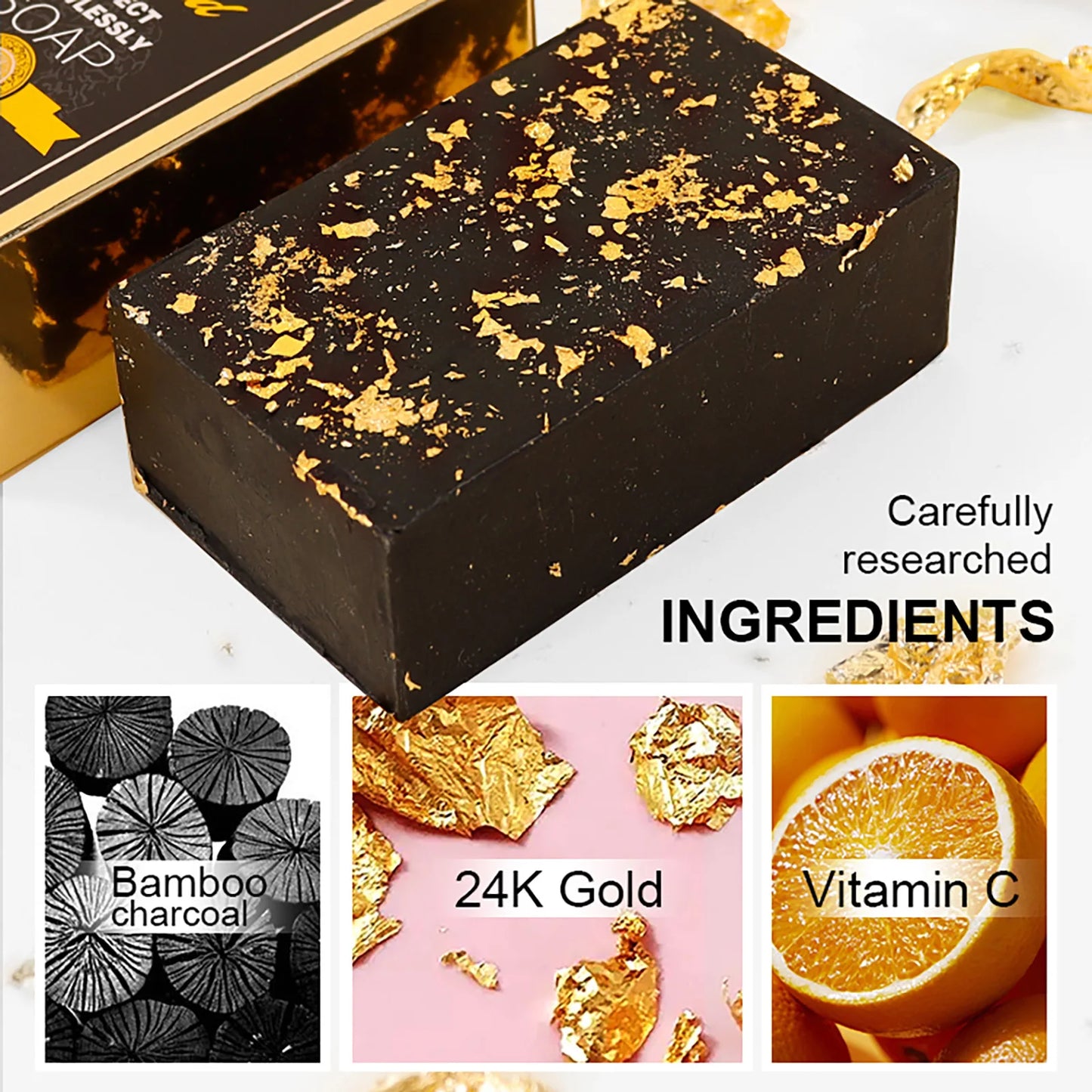 AILKE 24K Glod Flawlessly Skin Care Set, Whitening, Reduce Dark Spots, Pigmentation, Wrinkles, Moisturize, For All Skin Types
