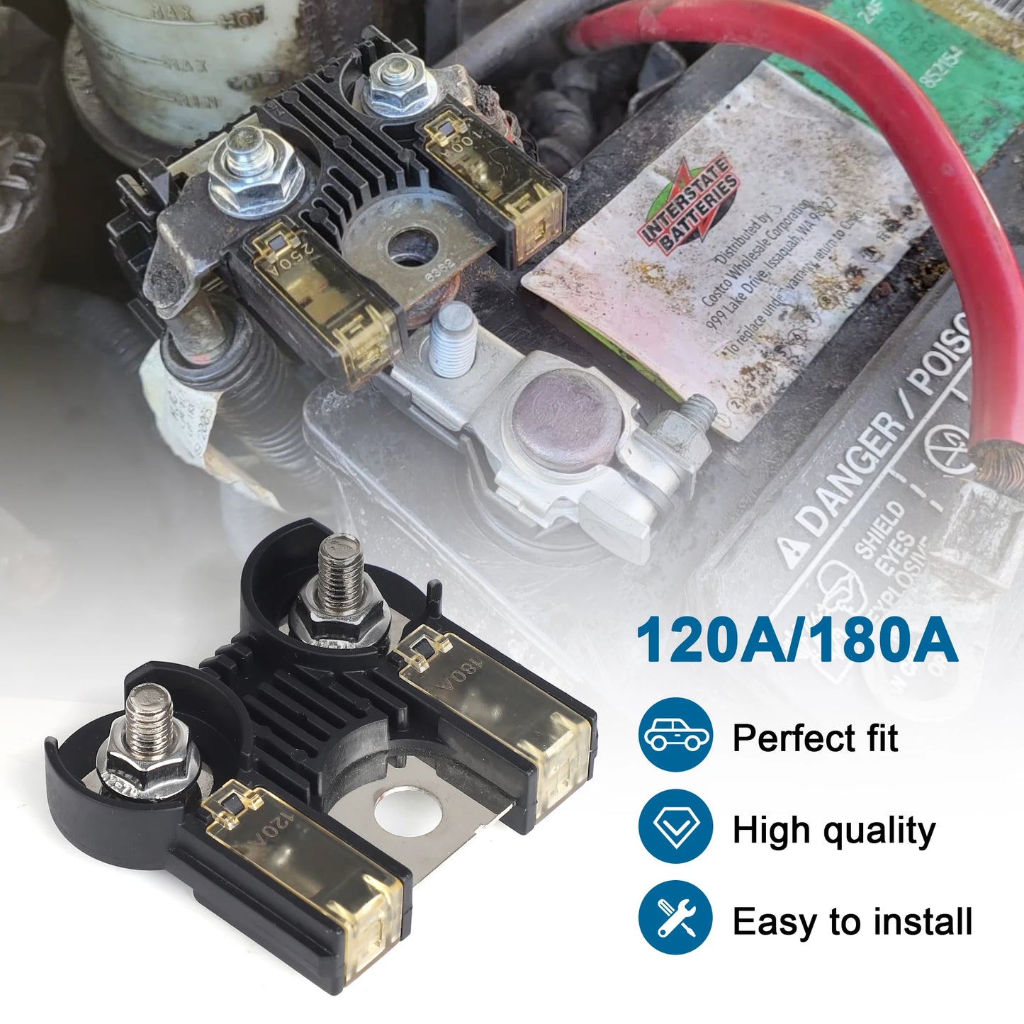 Battery Circuit Fuse Terminal 180A/120A BFT - Dodge Ram 1500/2500/3500 2013-2020