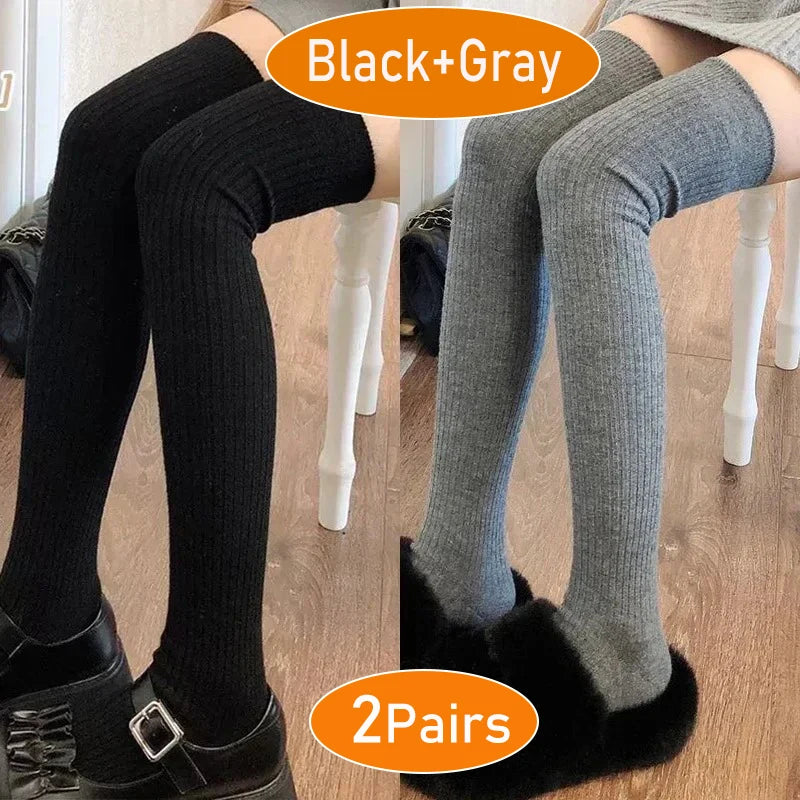 Women's Knit Knee High Socks, Soft Fuzzy