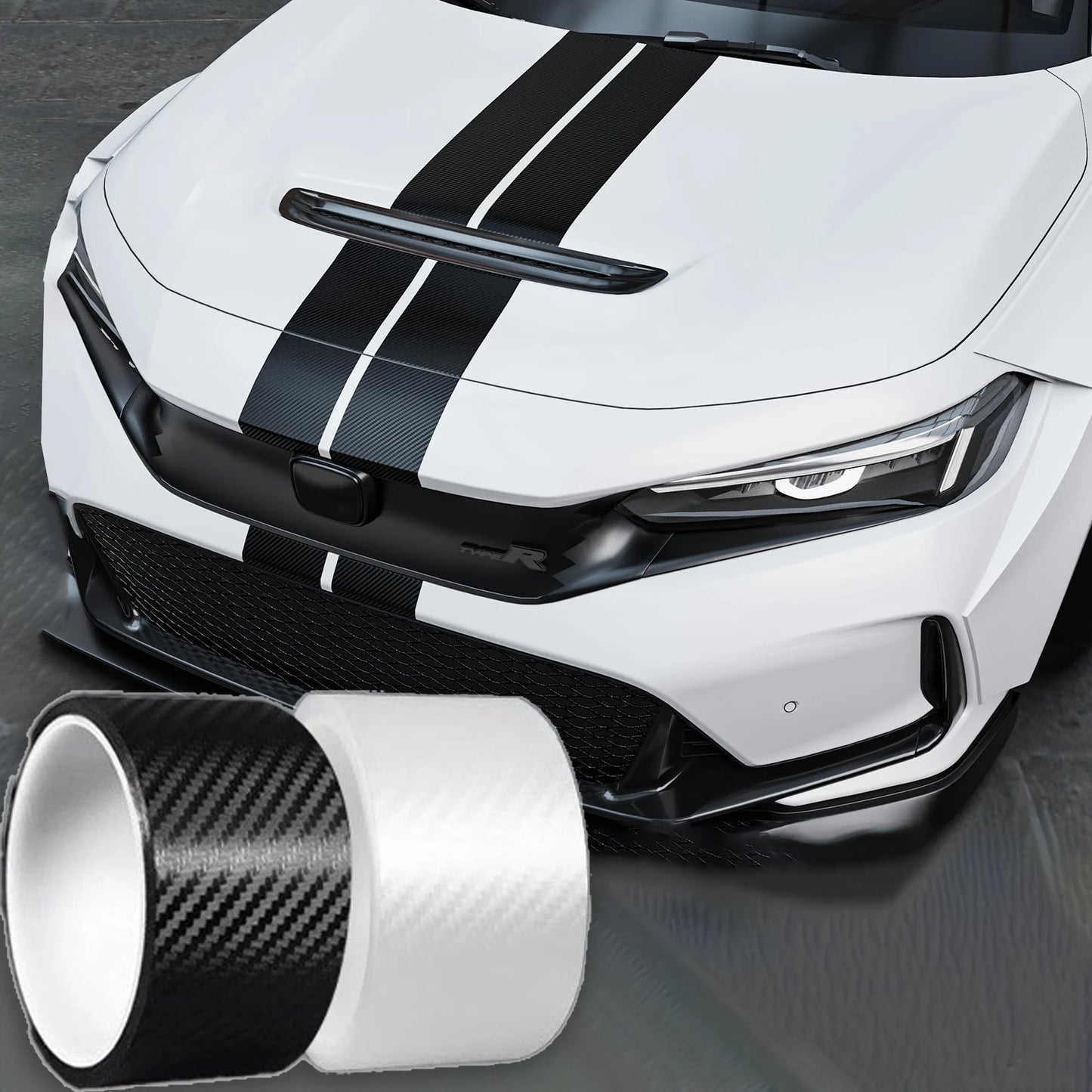 1-10m Nano Carbon Fiber Film Transparent Car Body Vinyl Wrap Black Sticker 3D Auto Foil Cover Decoration Door Mirror Protective