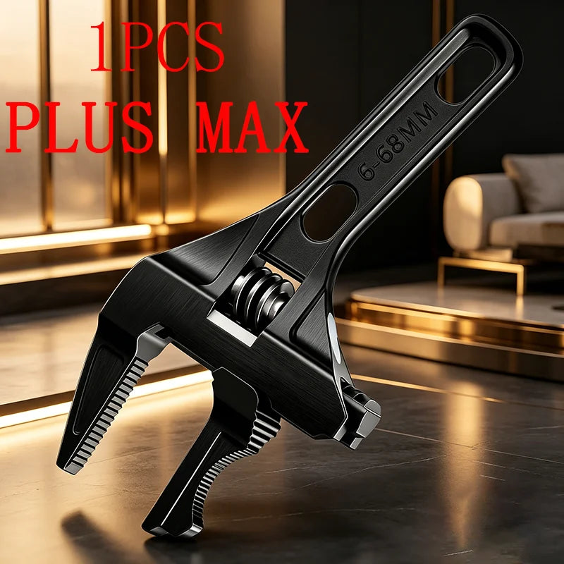 Multifunctional Bathroom Wrench High Carbon Steel Short Handle Wrench Large Opening Faucet Sink Water Heating Installation Tool