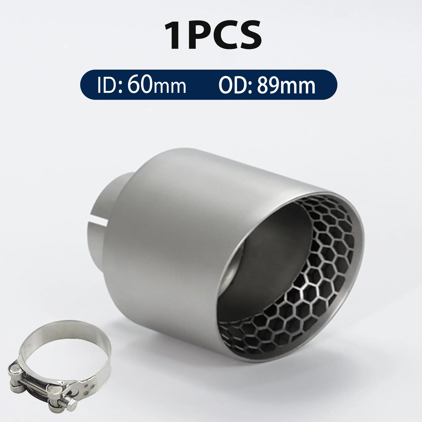 ER Car accsesories Upgrade Honeycomb Design  Exhaust Tip Matte 304 Stainless Muffler Universal Tail Tips Modify