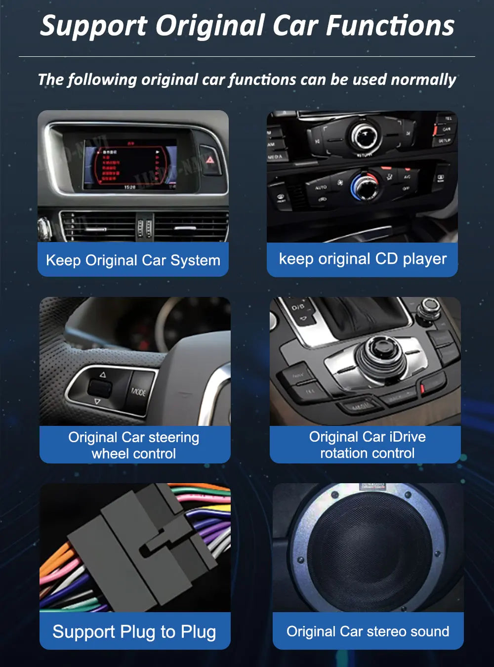 Android 16 for Audi Q5 2026 - 2026 HD Screen Car Radio Video Multimedia Player 8.8 inch BT 4G Carplay DSP Stereo WiFi Auto Tools