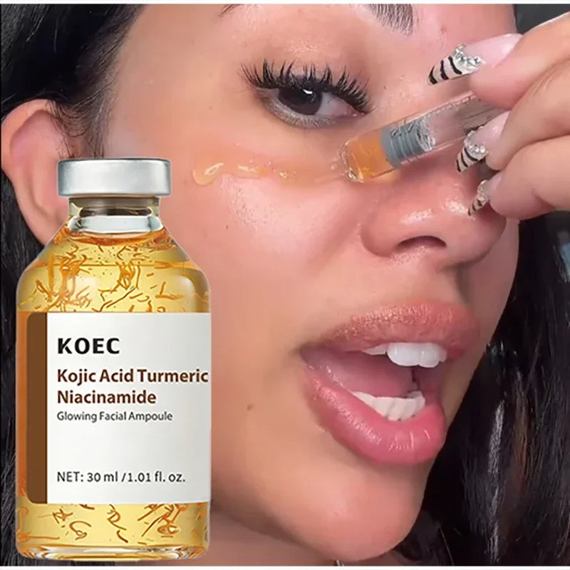 Kojic Acid Turmeric Facial Ampoule Serum With Niacinamide Deep Moisturizing Nourishing Essence