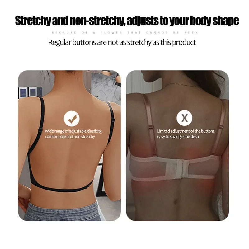 Sexy U-shaped Back Lingerie Female Inner Wear Summer Thin Without Trace Backless Triangle Cup Polymerization Bra