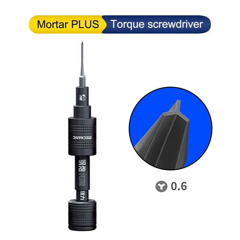 【MECHANIC】MORTAR PLUS  Torque Screwdriver High Strength Screwdriver for IPhone Android Phone Disassembly Limited Torque Tools