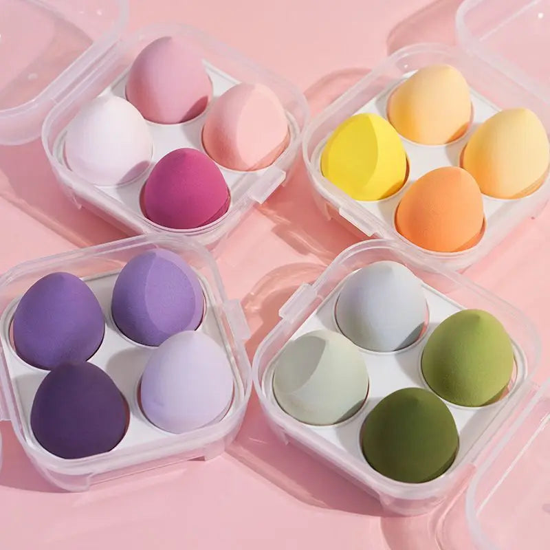 Makeup Sponge Set Dual Use for Liquid/Powder Foundation Beauty Egg Finger Sponges Cosmetic Puff Women Makeup Tools with Box