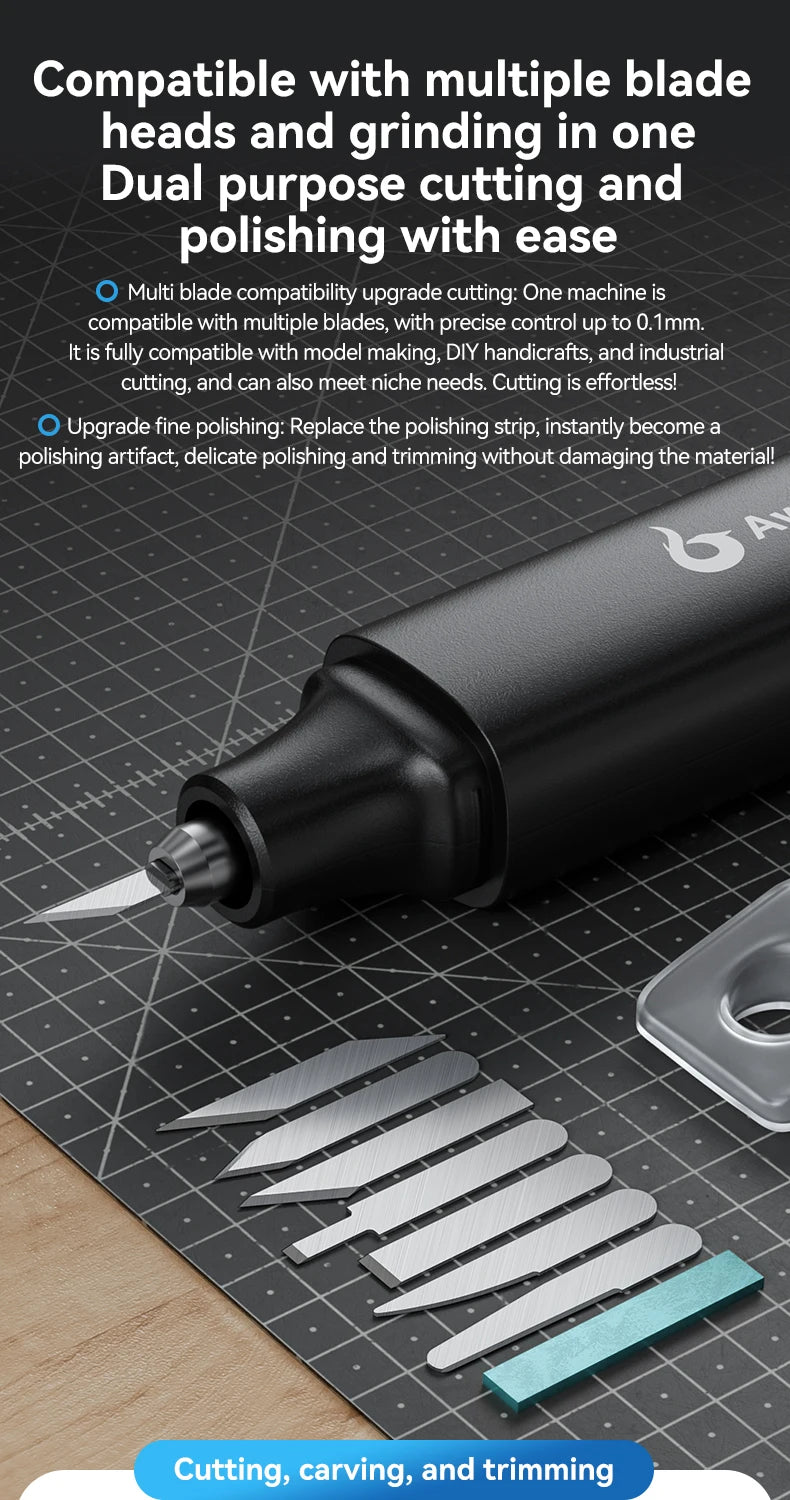 Awgem KH1 Handheld Ultrasonic Cutter Ultrasonic cutting knife DIY Electric Carving Tool for Plastic/Resin/3D Printing/Textile