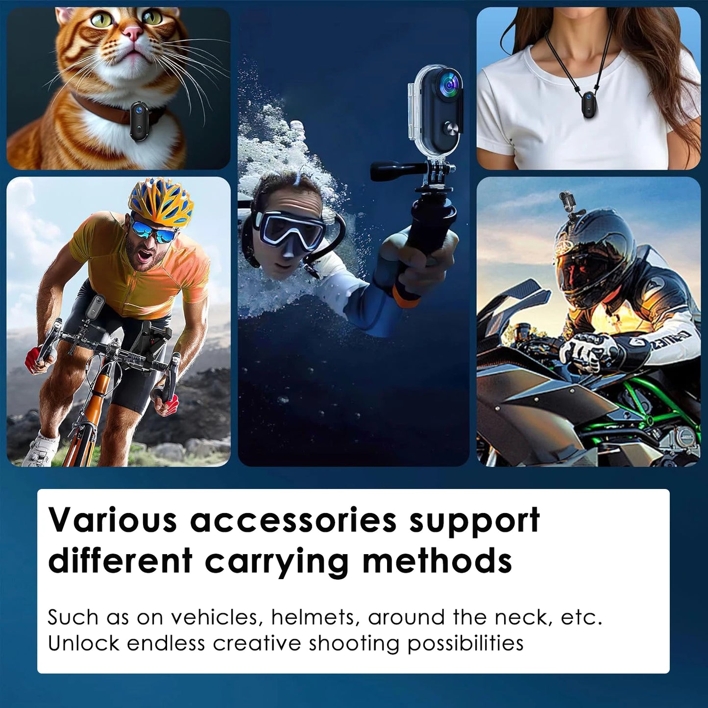 4K Action Camera — Waterproof WiFi Helmet & Motorcycle Body Cam