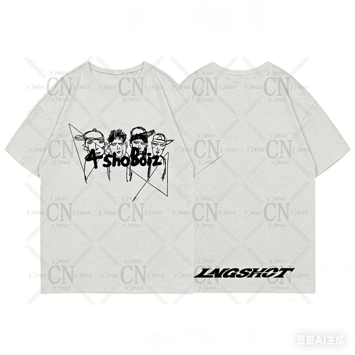 LNGSHOT Member Portrait Graphic T-Shirt Ohyuan Woojin Louis Ryul Kpop Fashion Retro Shirt Summer Men Women Beach T-shirt