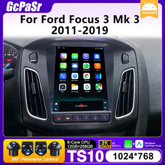 9.7" Car Stereo with Apple CarPlay & Android Auto, Compatible with Ford Focus 3 Mk 3