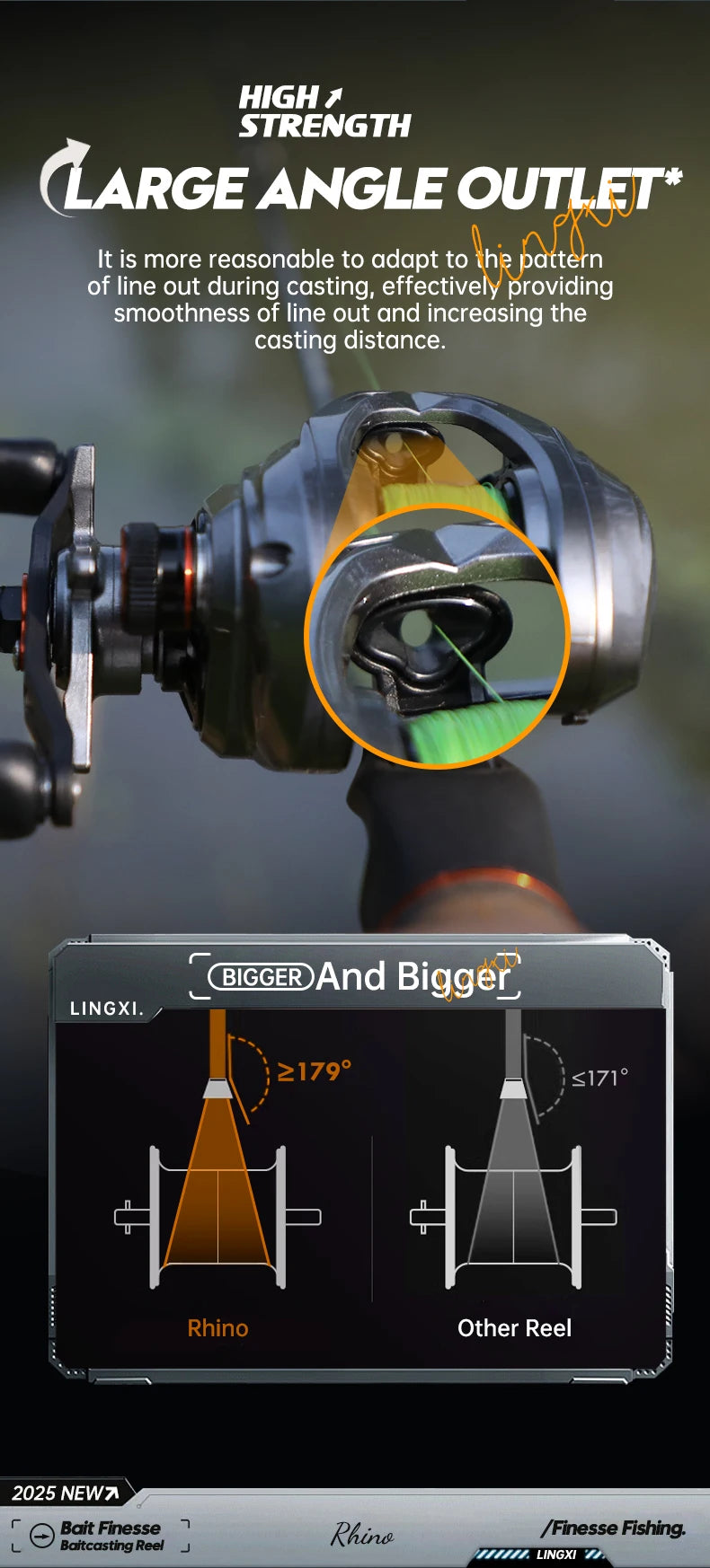 ANATONO Silver Rhino 130g Ultralight Baitcasting Reel BFS Fishing Reel 7.0：1 Gear Ratio Saltwater 8+1BB 6KG Power Baitcaster