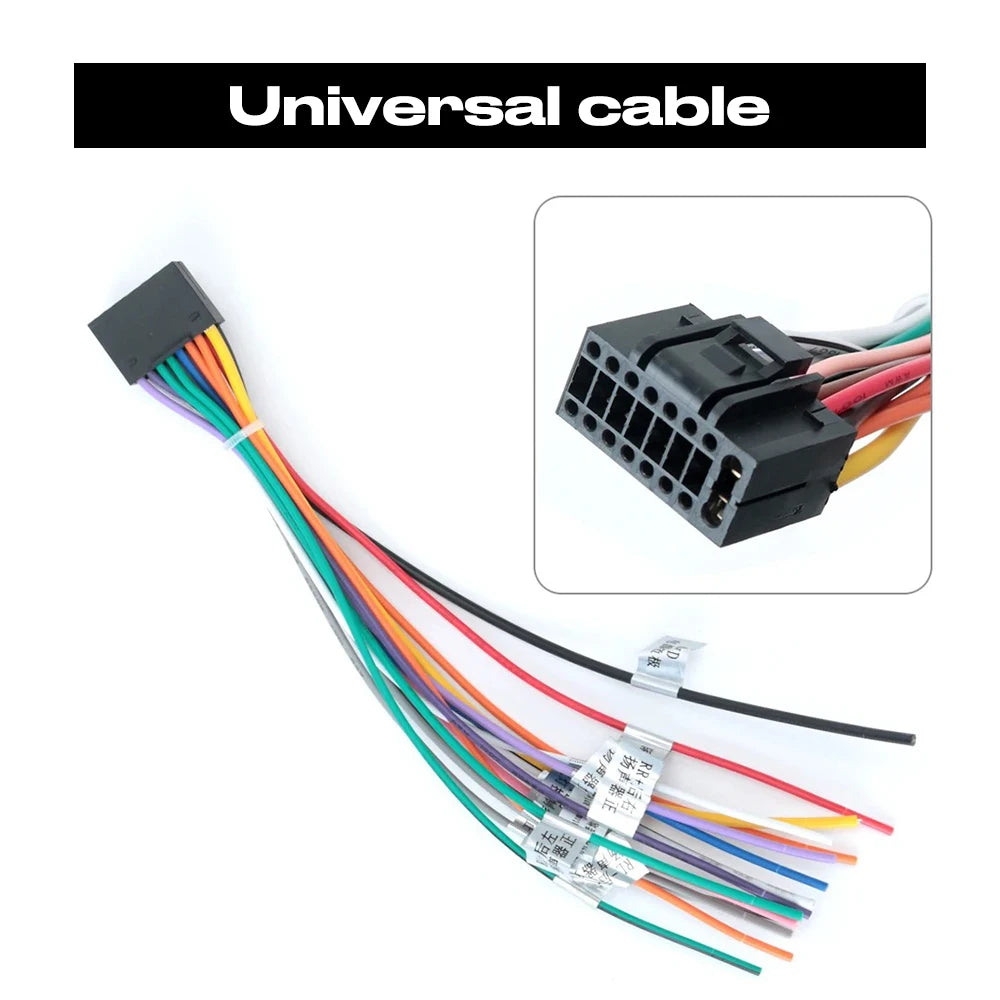 Universal ISO Power Cable, USB, Microphone & GPS Antenna Kit — Car Stereo Install Accessories (Toyota, Nissan, Suzuki)