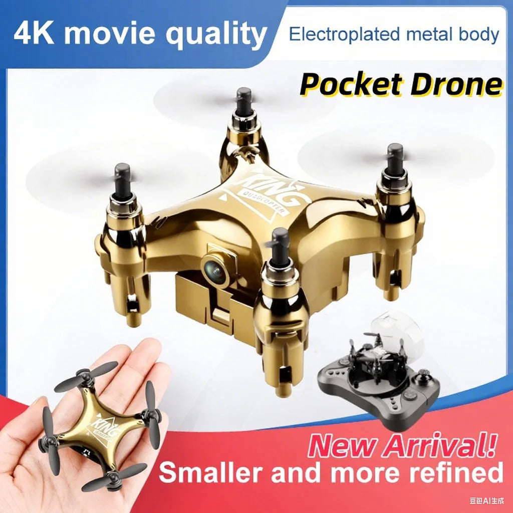 Gold K1 New Mini Drone Remote Control Helicopter - Movie Quality Photography Kids Toy Gift Aircraft
