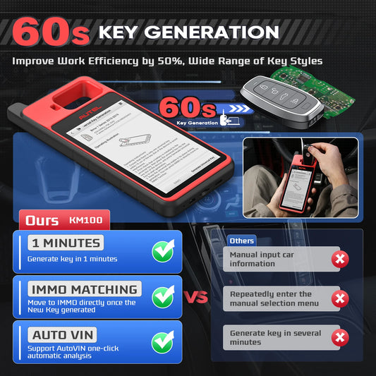 Autel MaxiIM KM100 KM100X Key Programming Tool Lifetime Free IMMO Immobilizer Key FOB Programmer OBD IMMO Key Learning PK IM508