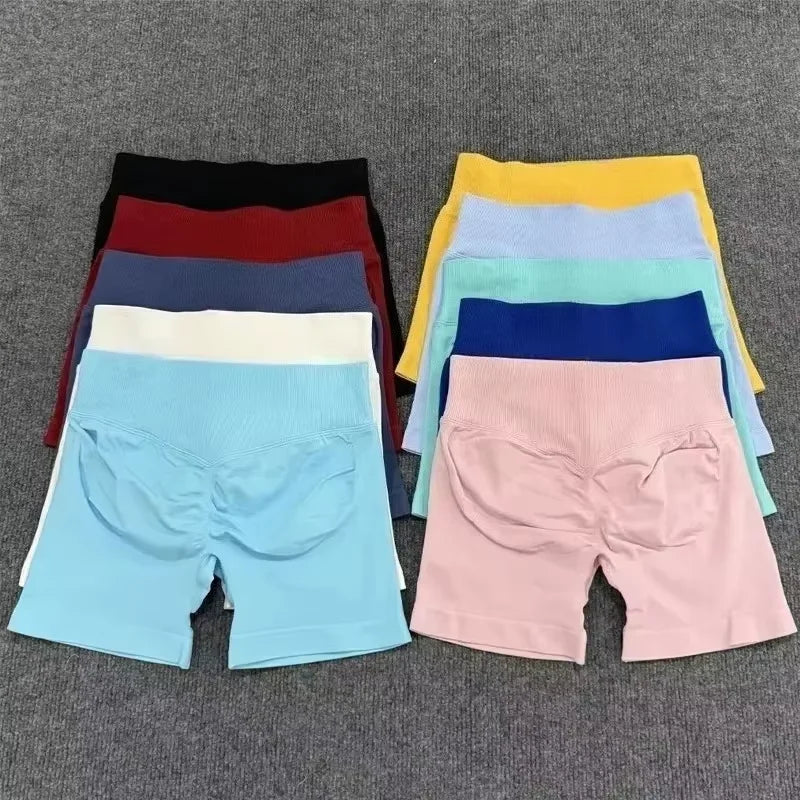 Impacts Shorts Set Workout Scrunch Shorts Sets Halter Sports Fitness Clothes Gym Suit Scrunch Shorts