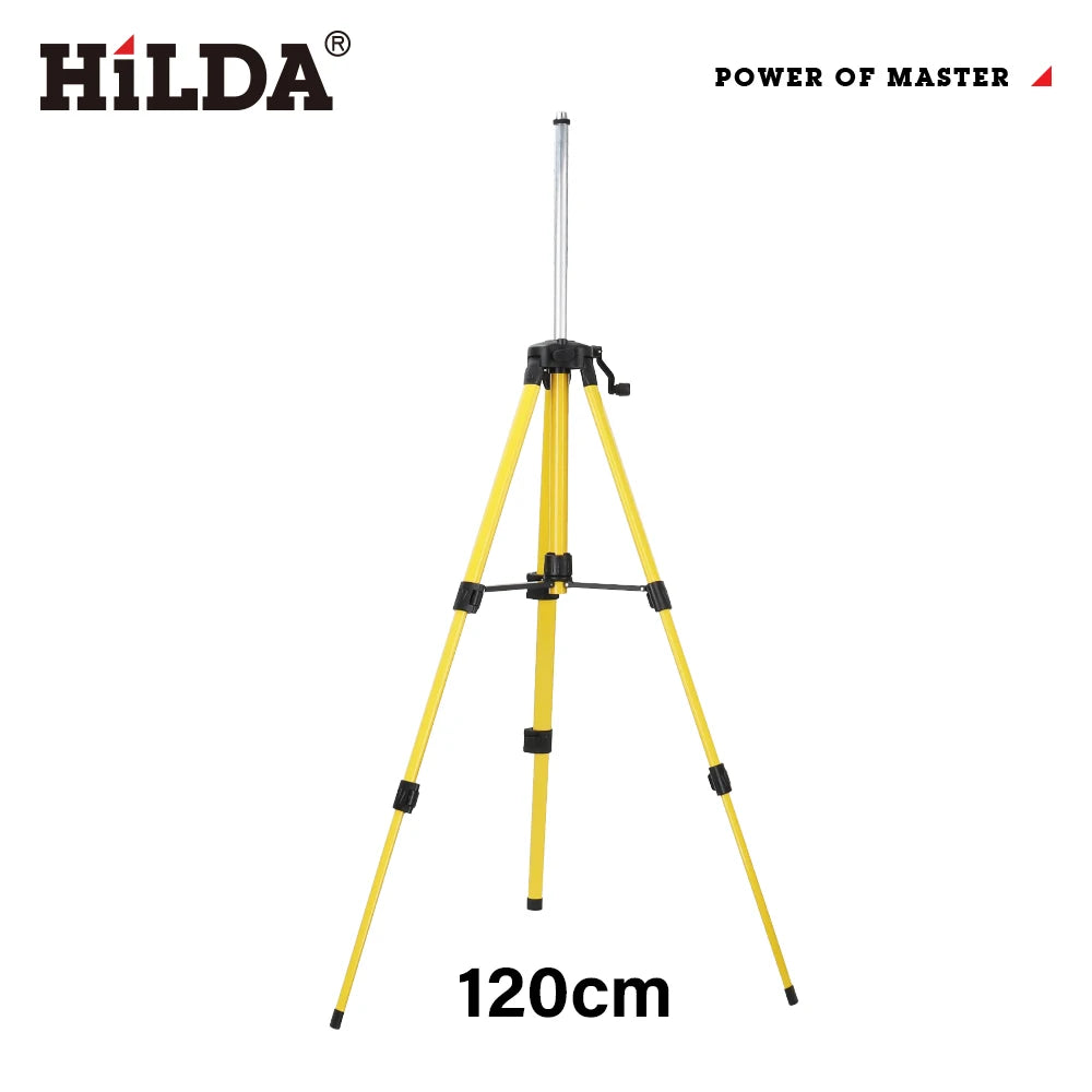 HILDA Laser Level Tripod 1.2M/1.5M 5/8 Inch Adjustable Height Thick Ferroalloy Tripod Laser Level Stand Base for Self Leveling