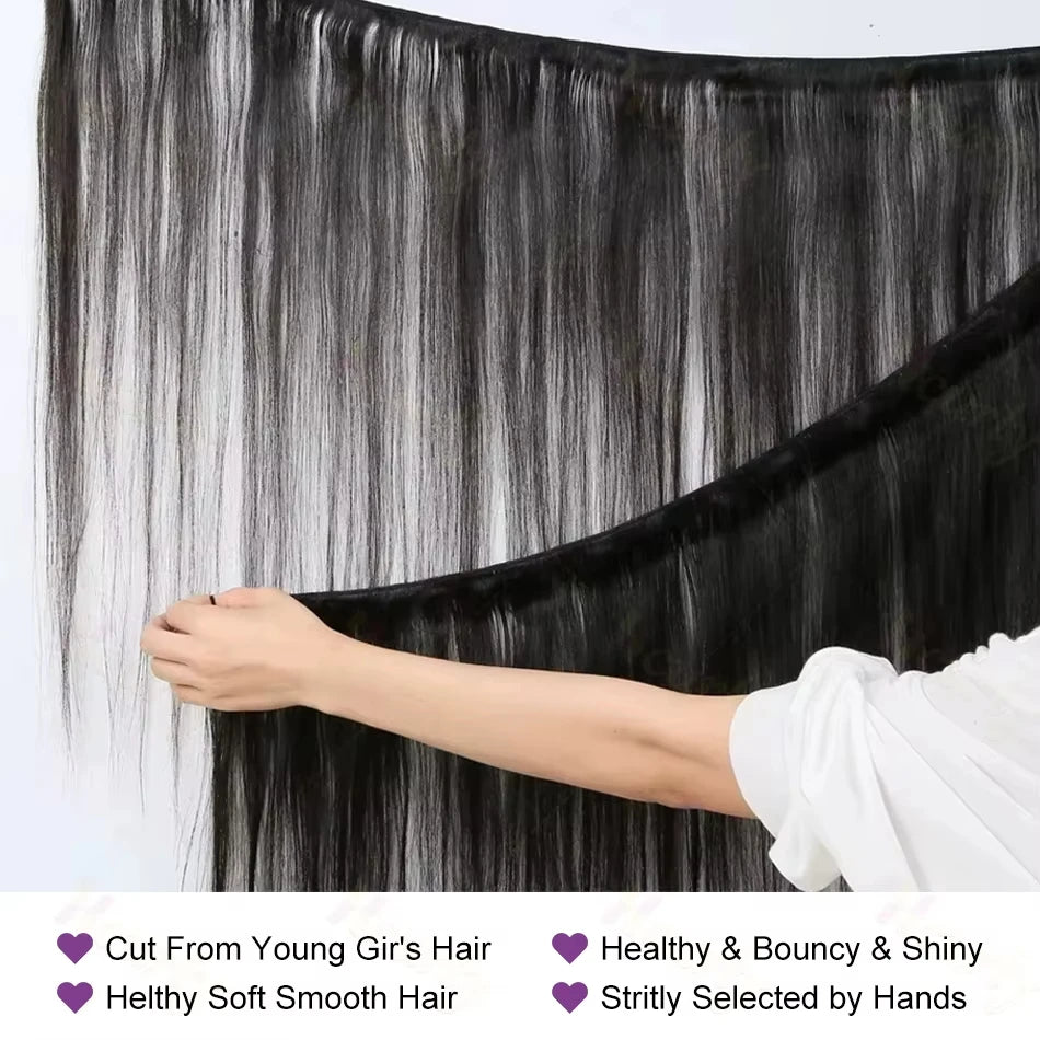 12A Raw Virgin Unprocessed Straight Bundles Human Hair 2/3/4 Pcs Human Hair Brazilian Straight Human Hair Bundles Extensions