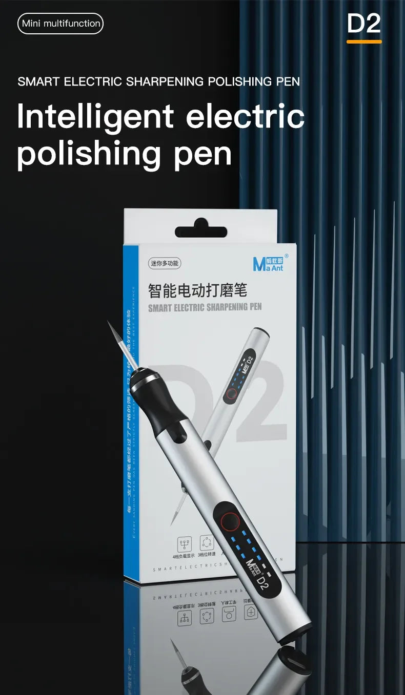 MaAnt D1 D2 Electric Grinding Pen Intelligent Charging Engraving Pen Phone CPU IC Polishing Lattice Cutting Tool  OCA  Remover