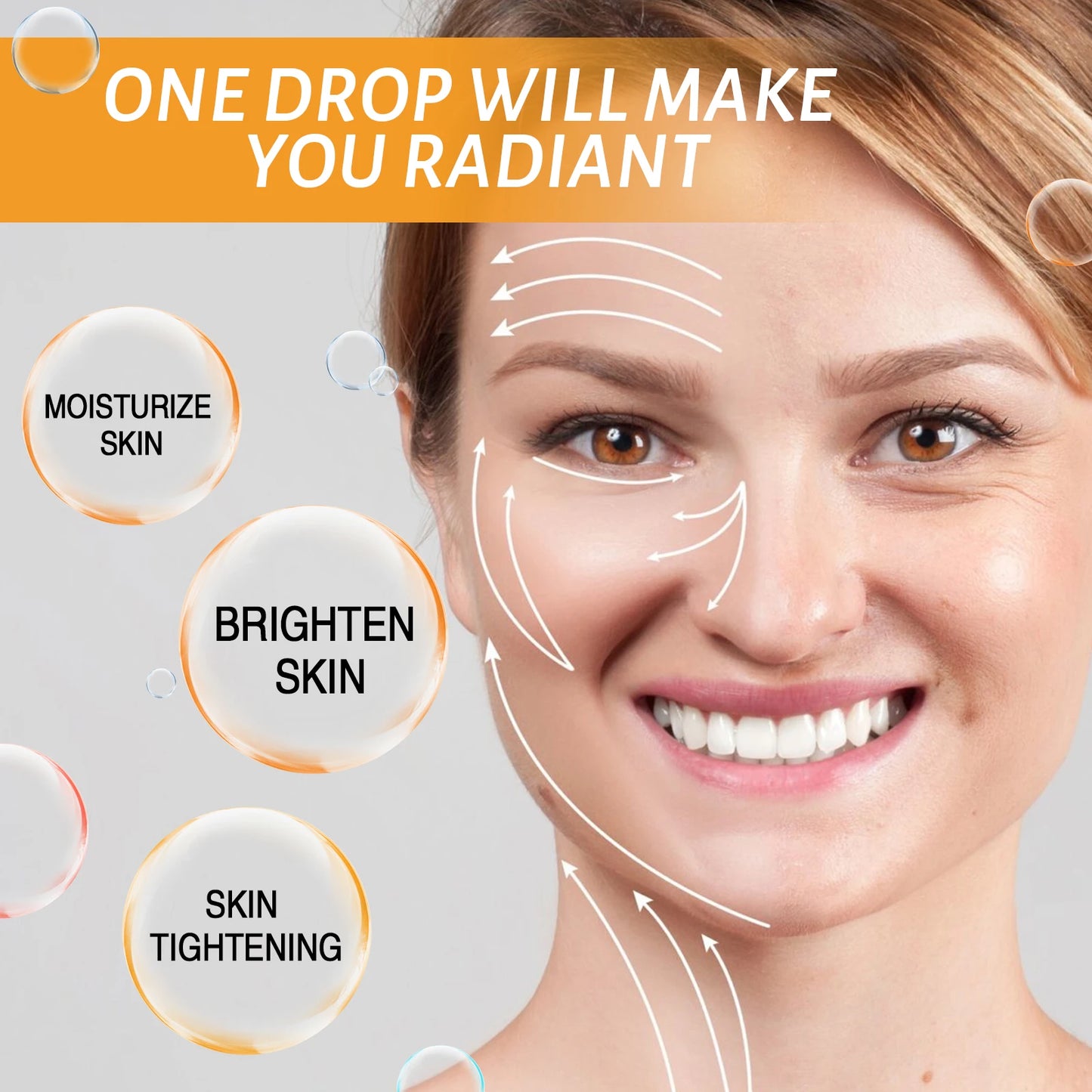 3-in-1 Facial Serum,Vitamin C&Retinol&Hyaluronic Acid,Even-Toned Complexion,Combats Dullness, Brightens & Refines Pores 17ml